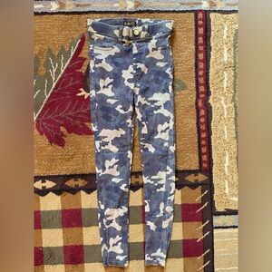 Green and Tan Skinny‎ Pants with Camouflage Pattern